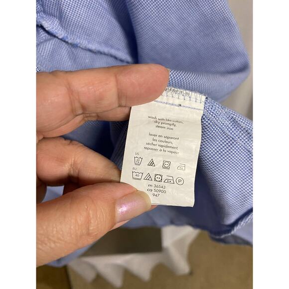 Van Heusen Fitted Long Sleeve Button Down Cotton Blend Shirt Size 17 34/35 - Picture 6 of 8